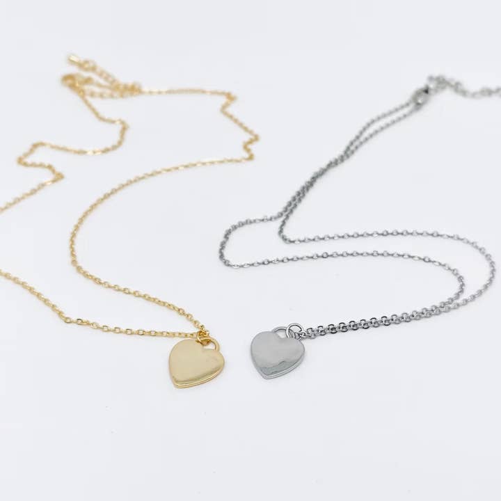 Mio Queena - Venta al por mayor Collares con colgantes/abalorios - Collar con colgante en forma de corazón chapado en oro «FUCK OFF»