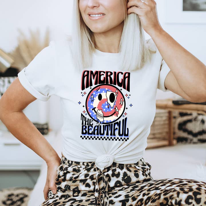 America The Beautiful T-shirt | Graphic Tee for wholesale by KM Clothing