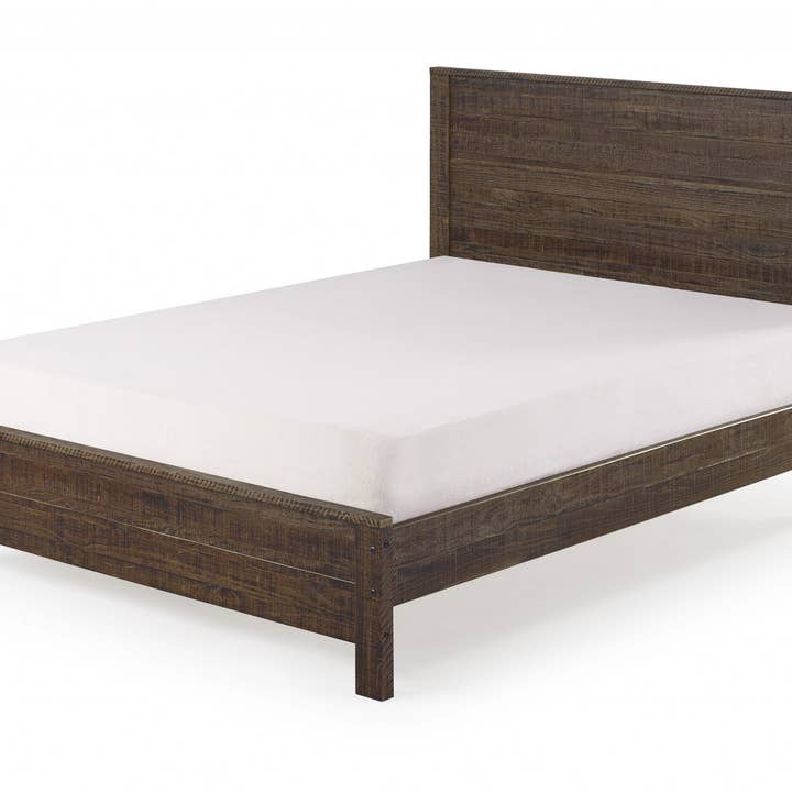 HomeRoots - Wholesale Bed - Dark Brown Solid Wood Twin Bed Frame1