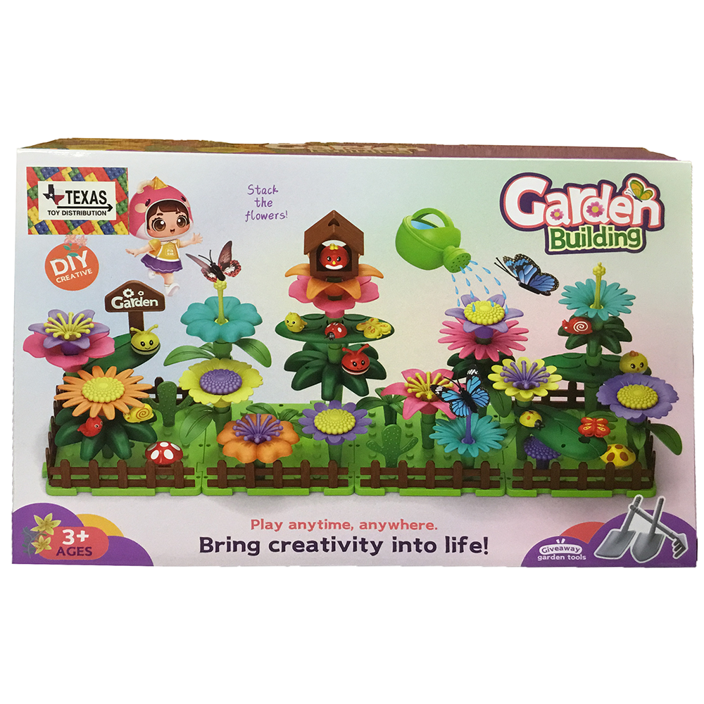 Texas Toy Distribution - Vendita all'ingrosso Set di costruzioni - Bambini - Set di Costruzione Giardino Fiorito (124 pezzi)0