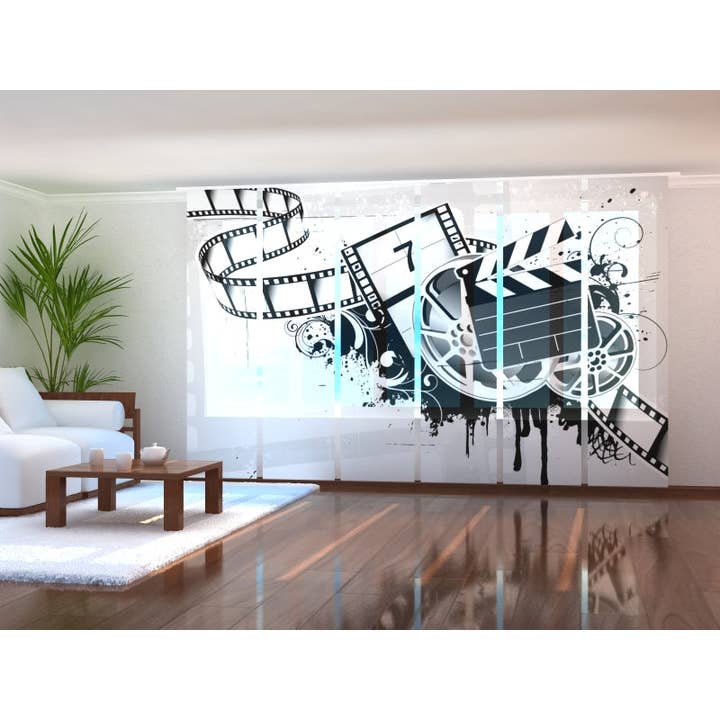 Uppsättning av 6 Art Film Tema Panel Gardiner för wholesale av IlyDecor