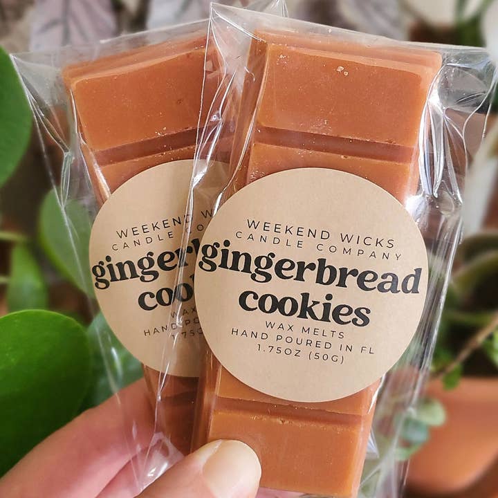 Weekend Wicks Candle Company LLC – wholesale Wax melt – Gingerbread Cookies Wax Melt Bar0