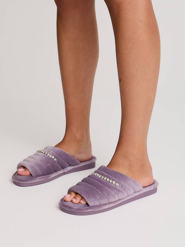 Lavendel Frankie gesteppter Pantoffel in Lavendel für den Großhandel auf Faire4