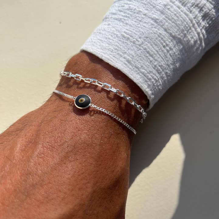 Christina Christi - Wholesale Jewelry - Men's - Men's Bracelet Silver, Evil Eye Bracelet Men, SIlver Chain3