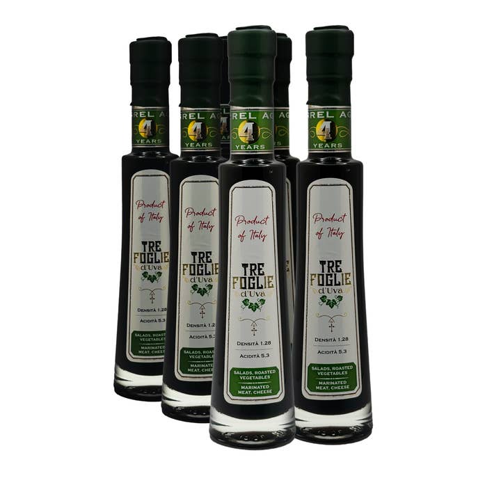 4-Year Oak Barrel Aged Modena, Italy Balsamic 3.4 Oz Case-6 for wholesale by Tre Foglie