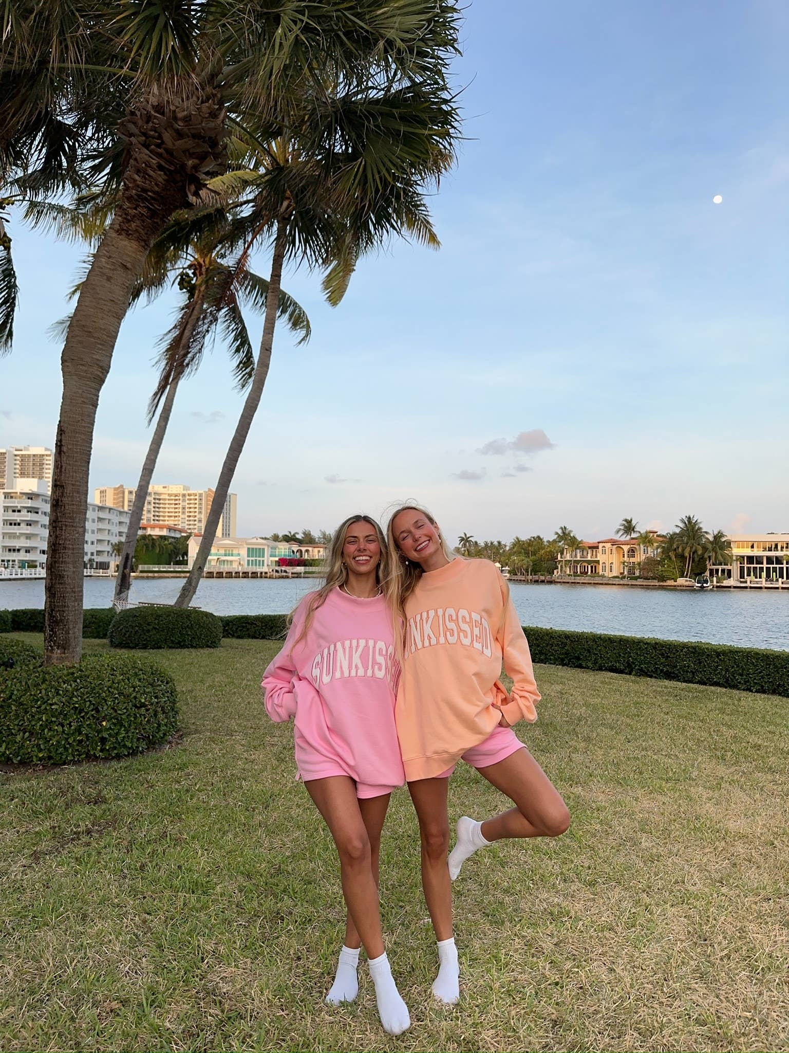 Lottie Pink Varsity Sunkissed Embroidered Mockneck Sweatshirt 100% Cotton for wholesale on Faire18