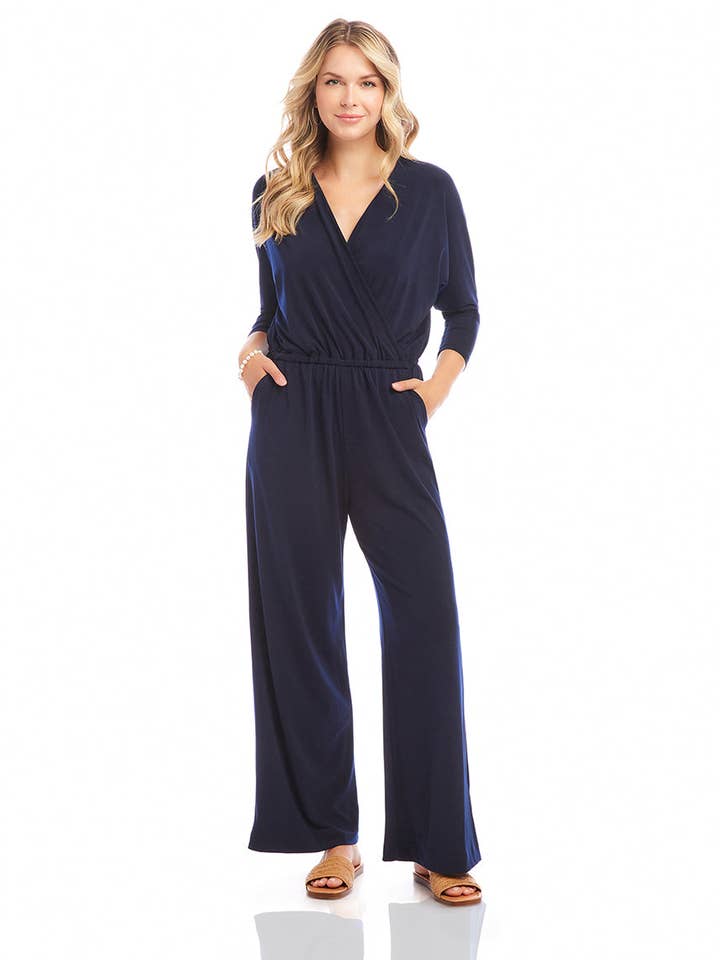 Petite Size Travel Jersey Jumpsuit for wholesale by Karen Kane