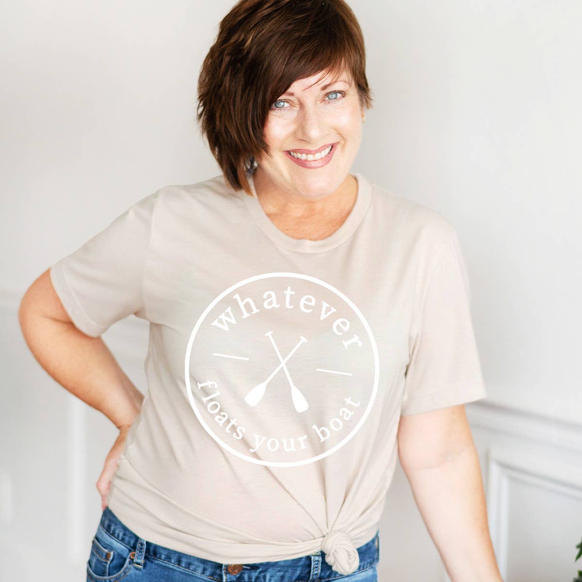 Viv&Lou - Wholesale Screen Printed T-Shirt - Women's - Whatever Floats Your Boat T-Shirt1