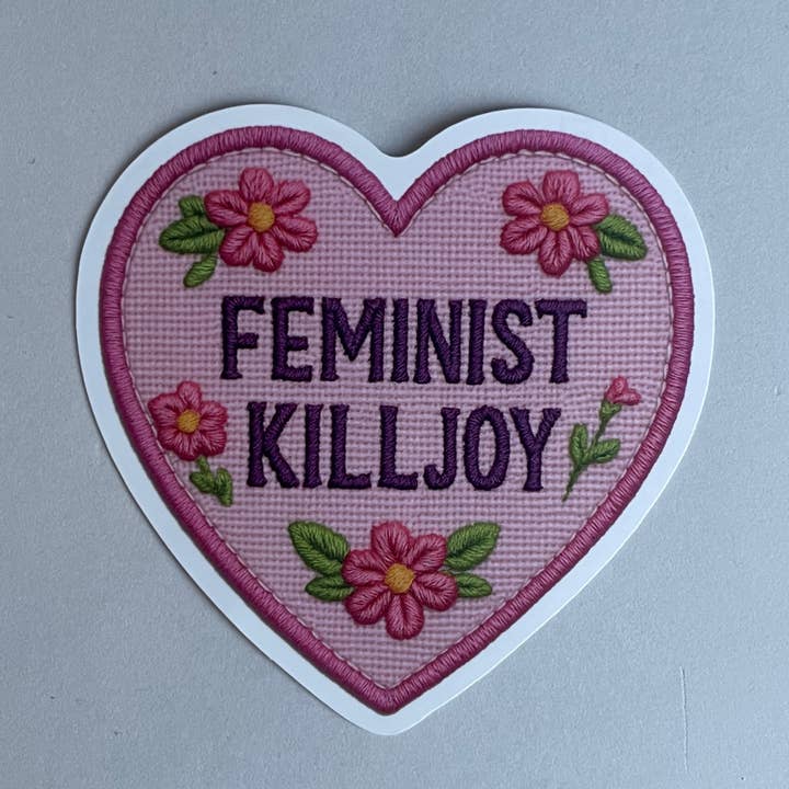 Feminist Killjoy – Autocolante de Declaração de Coração por atacado de FAKEBERLIN
