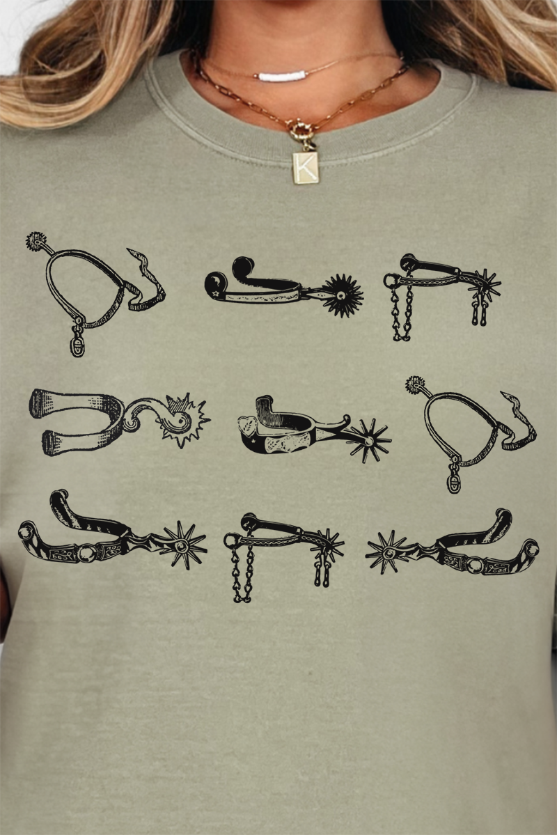 Wholesale Accessory Market - Wholesale Screen Printed T-Shirt - Women's - Boot Spurs Comfort Colors Adult Ring-Spun Cotton Tee11