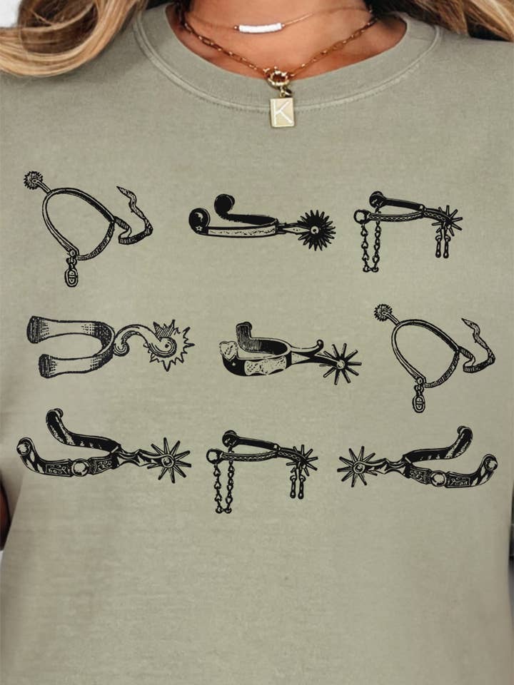 Wholesale Accessory Market - Wholesale Screen Printed T-Shirt - Women's - Boot Spurs Comfort Colors Adult Ring-Spun Cotton Tee11