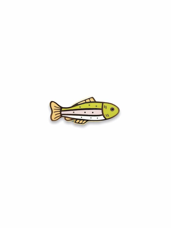 Rainbow Trout Enamel Pin for wholesale by Desk of Sandra