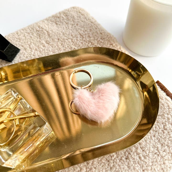 STATIONERY & GIFT - Wholesale Keychain - Women's - Sleutelhanger | Fluffy Hartje | Roze2