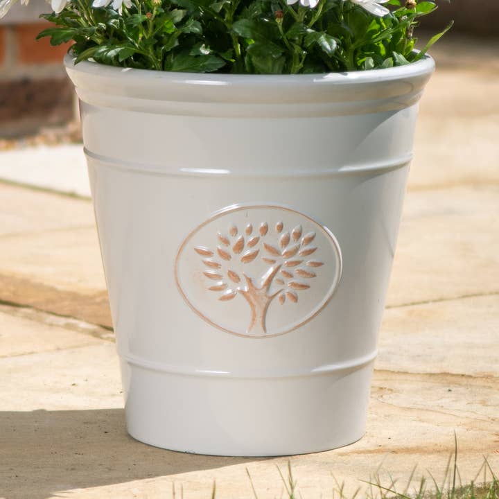 Vaso Blenheim 40 cm - Bianco Sporco per la vendita all'ingrosso da parte di CREEKWOOD GARDEN AND GIFT LTD