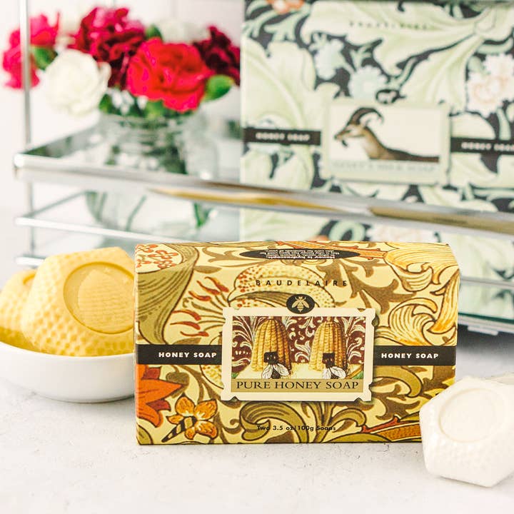 Baudelaire - Wholesale Bar Soap - Pure Honey Honey Soap 3.5oz - 2 Bar Gift Box