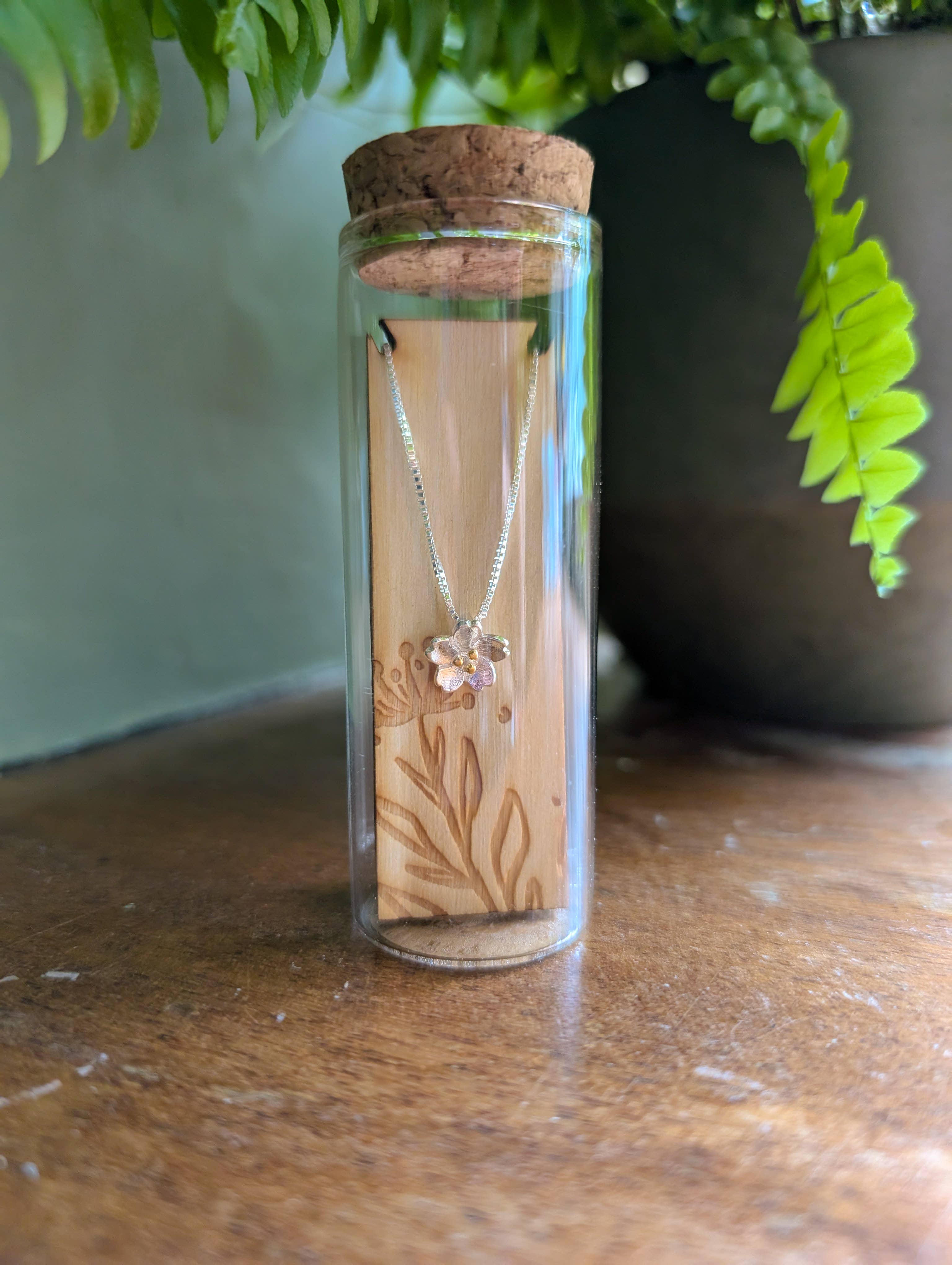 Banksia Botanicals - Wholesale Pendant/Charm Necklace - Cherry Blossom Silver Necklace3