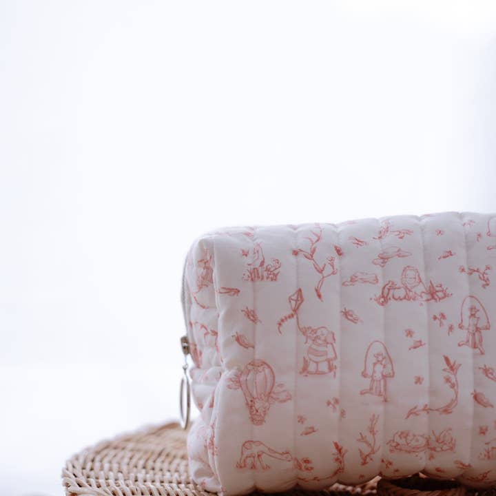 Atelier Babbi - Wholesale Diaper Bag - Baby - Diaper Pouch - Toile De Jouy / Pink