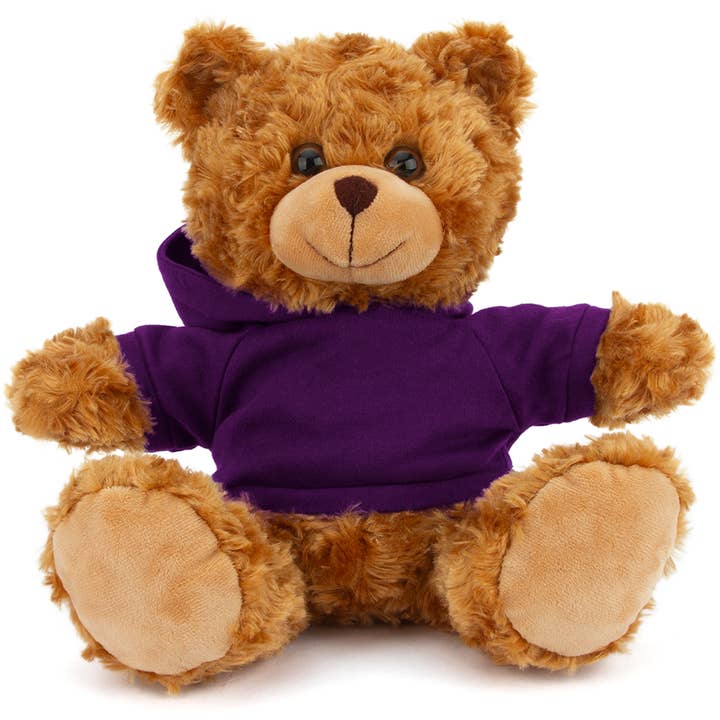 Plushland - Wholesale Stuffed/Plush Toy - Kids & Baby - 11" Personalized Teddy Bear in Hoodie | Custom Sitting Bear33