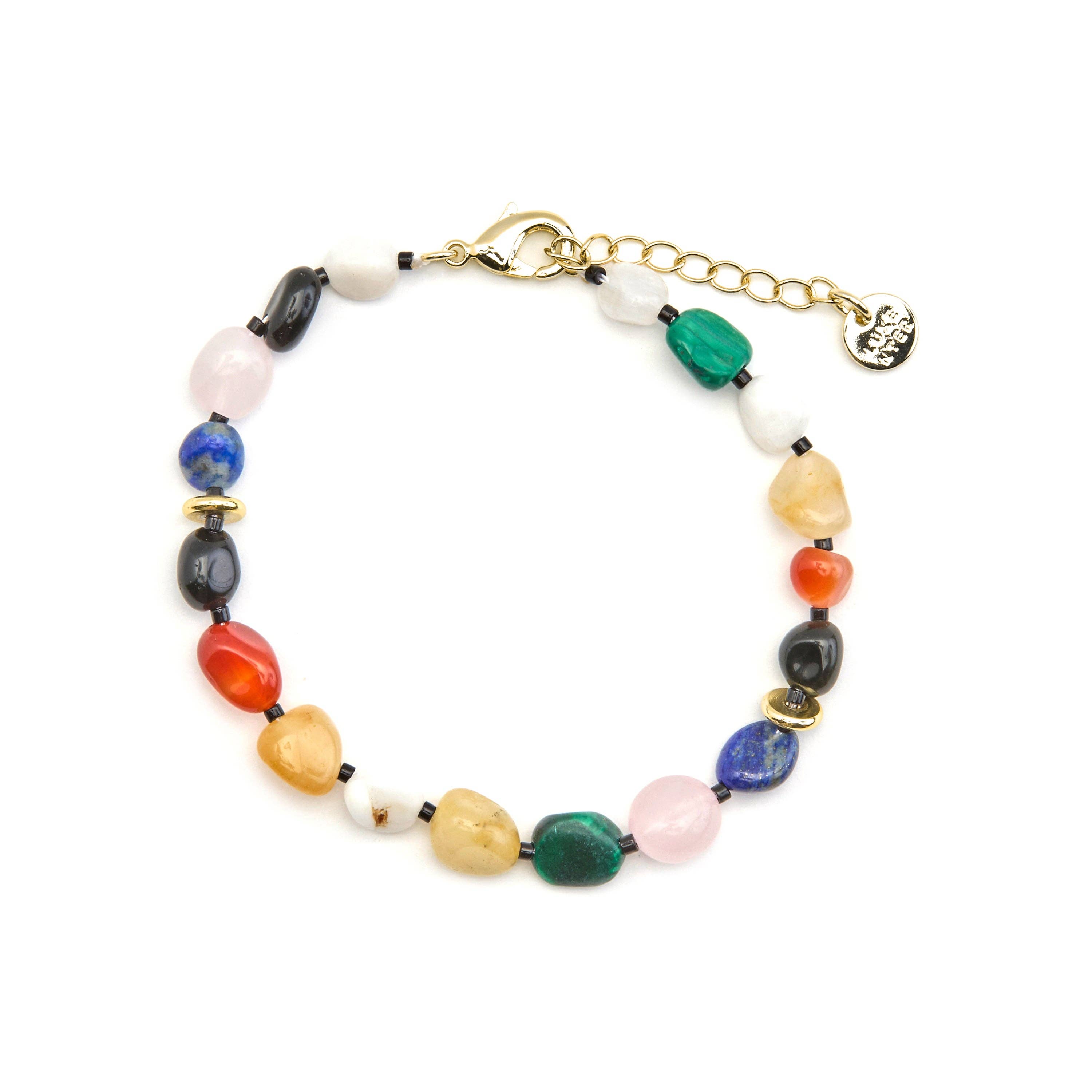 Luxenter - Wholesale Beaded Bracelet - Pulsera con Multicolor Piedra Natural acabado oro 18k - Ilisen1