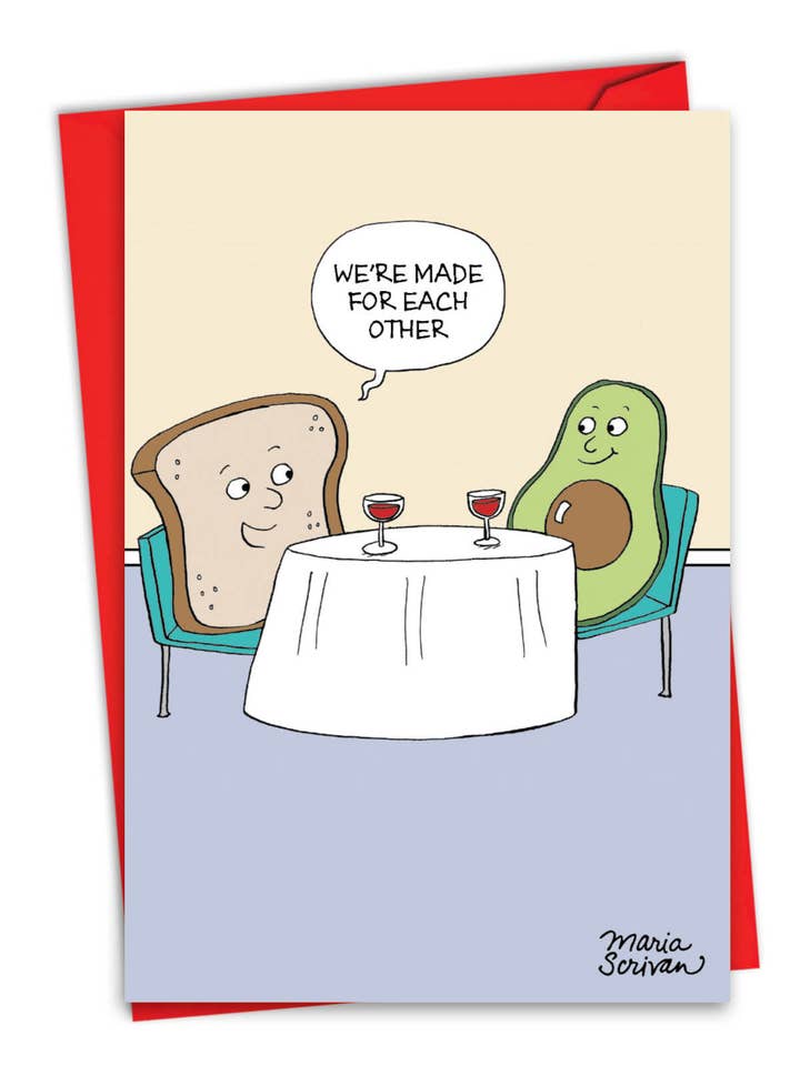 Biglietto di San Valentino - Avocado Toast per la vendita all'ingrosso da parte di NobleWorks