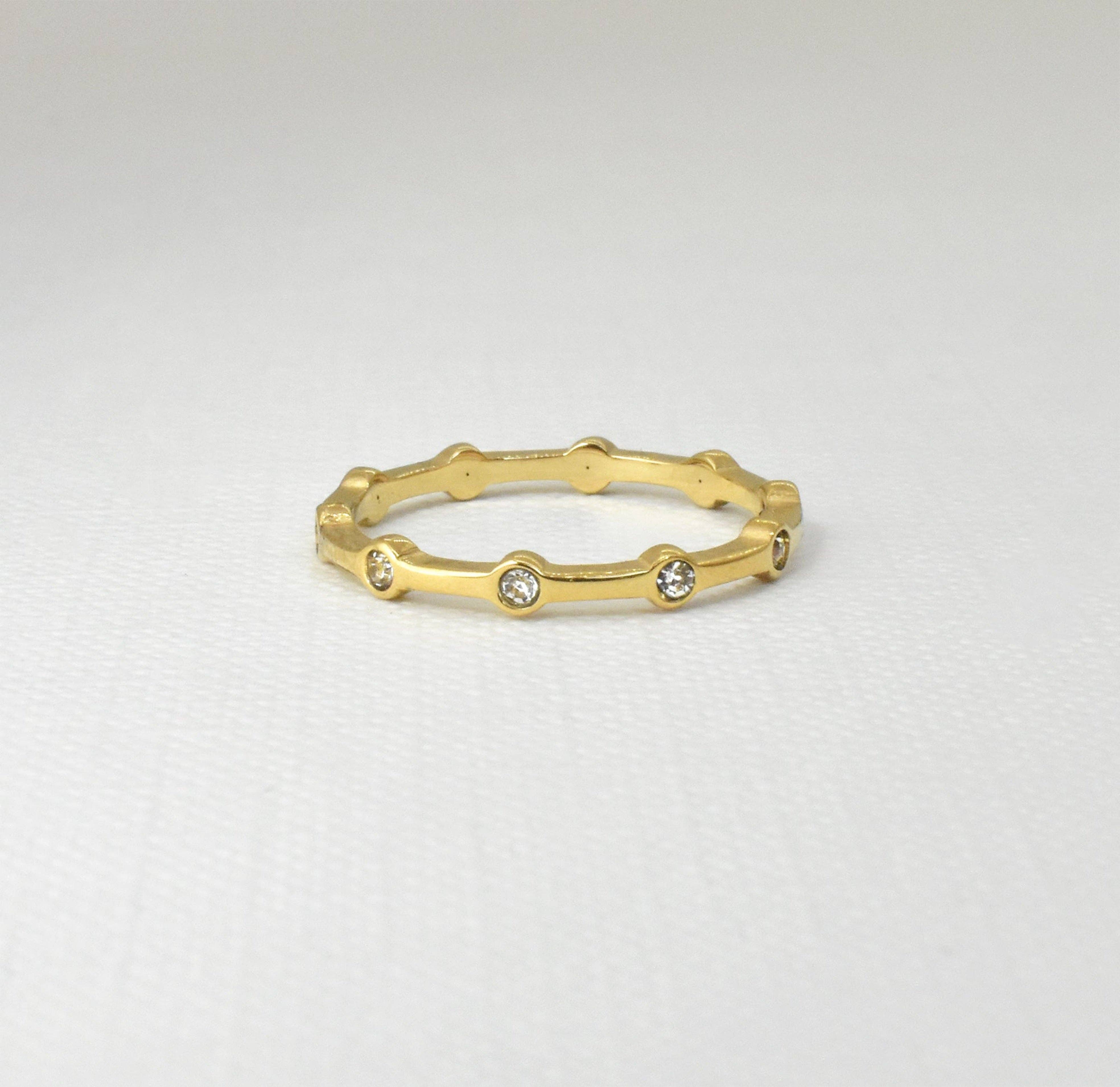 MAI DESIREE - Wholesale Multi-Stone Ring - DAPHNE THIN GOLD PAVE RING2