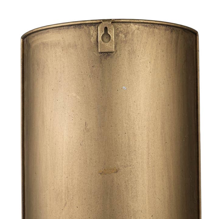Foreside Home & Garden - Wholesale Wall Planter - SALE - Brass Boho Decor Curved Wall Planter Pot Metal