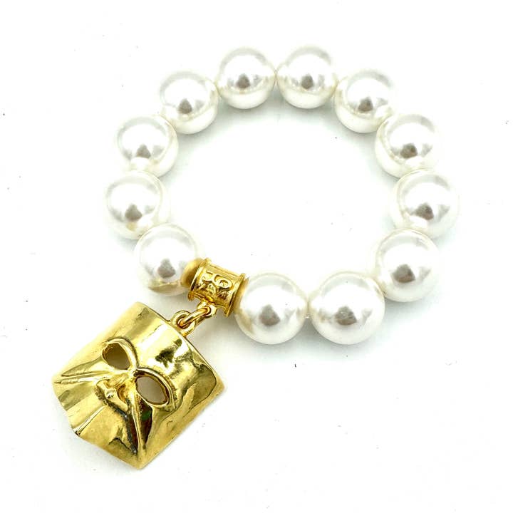 Italian Treasures Collection Venetian Mask Guldpläterat pärlarmband för wholesale av Jennifer Ponson Jewelry Designs