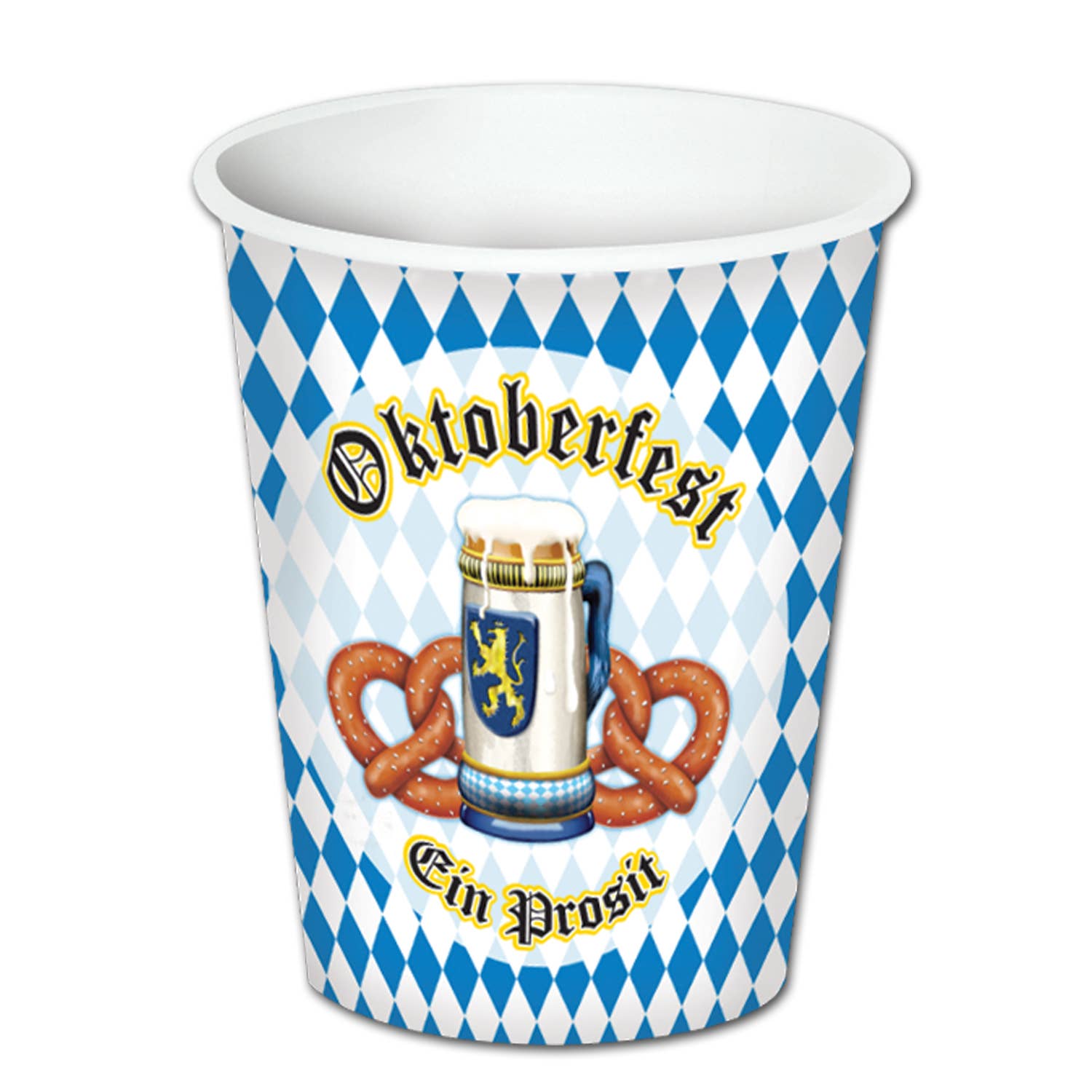 Beistle - Wholesale Disposable Cup - Oktoberfest Beverage 9 oz Cups, Bavarian Design0