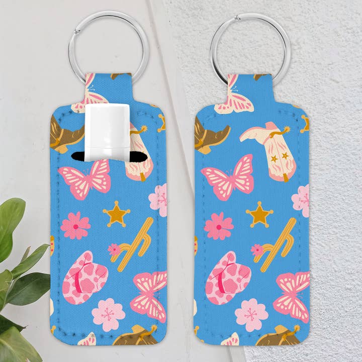 BDN Boutique - Wholesale Keychain – Women's - Chapstick Keychain Holder - Lip Balm / Lip Stick Keychain Holder -WESTERN CHIC -*32designs