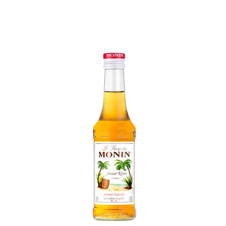 Sirop saveur Rhum pour cocktail ou limonade 25/70 cl pour la vente par Sirops Monin