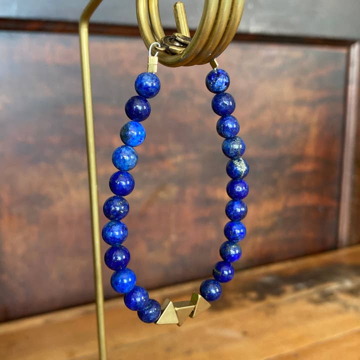 Seeds – Großhandel Perlenarmband – Duluth Armband | Halbedelsteinperlen | Dreiecke aus Messing14