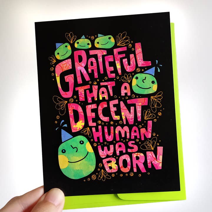 Chika Ando Illustration - Wholesale Birthday Card - Birthday Greeting Card - Decent Human1