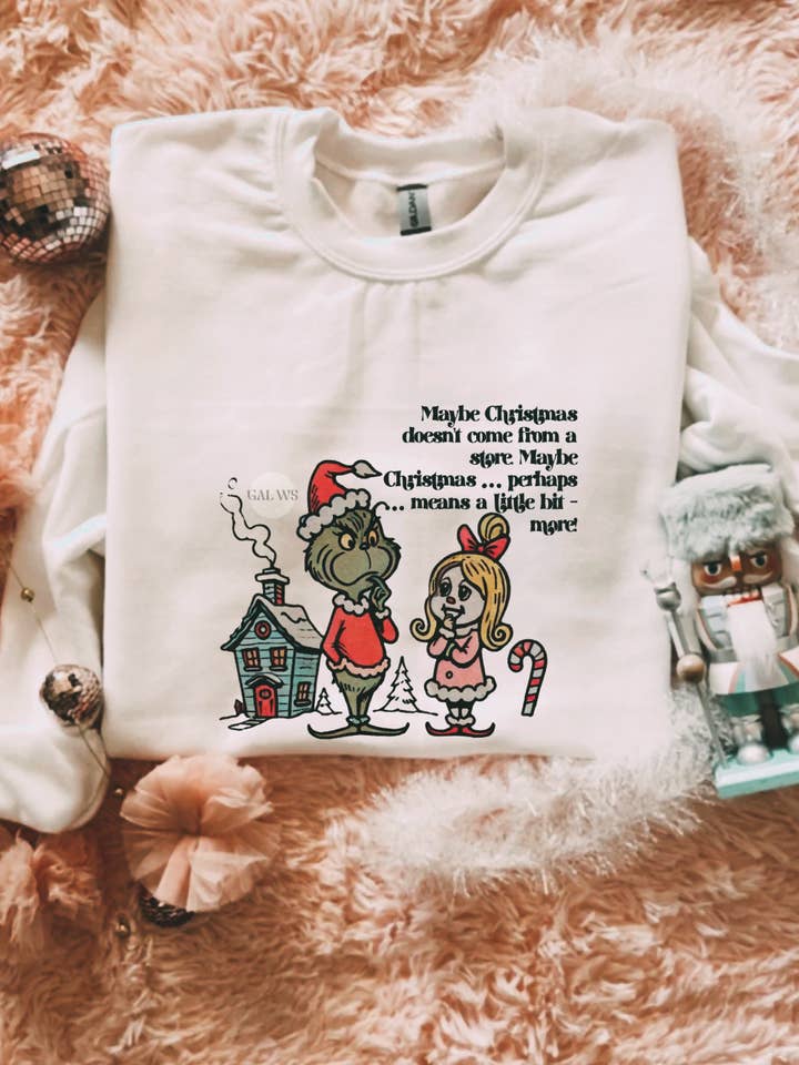 Maybe Christmas doesn't come from a store vintage design tee & sweatshirt for wholesale by Gunpowder and lace wholesale