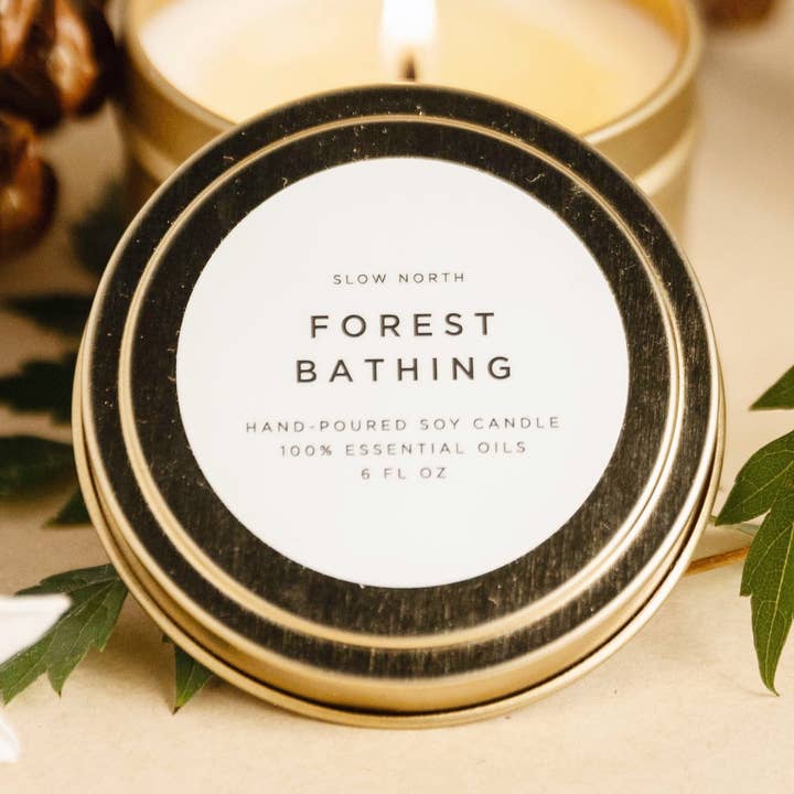 Slow North - Wholesale Travel Candles - Forest Bathing Travel Tin Candle0