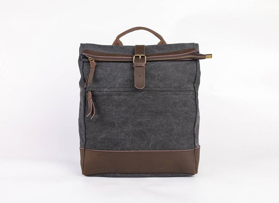 ZEDE PARIS - Vente Sac à dos – unisexe - ECOLE MILITAIRE - Sac à dos en toile et cuir56