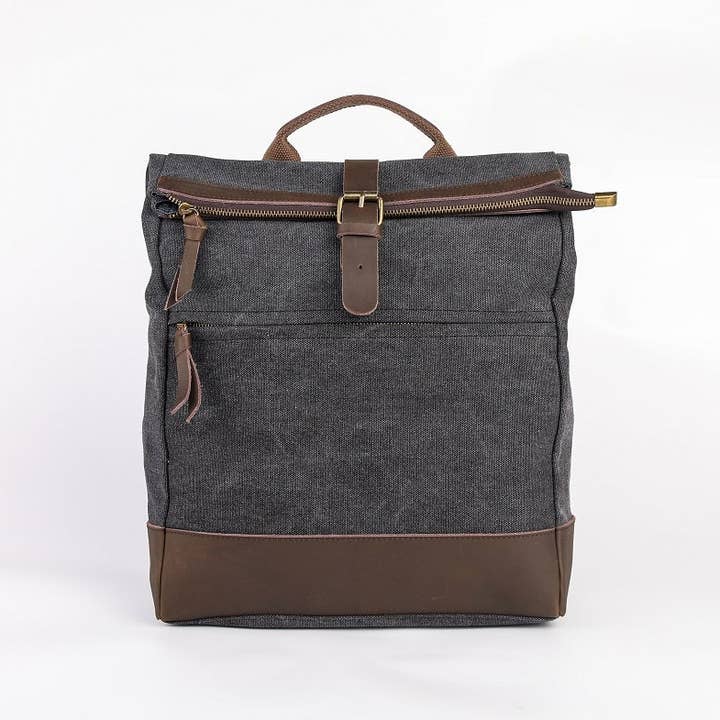 ZEDE PARIS - Vente Sac à dos – unisexe - ECOLE MILITAIRE - Sac à dos en toile et cuir56