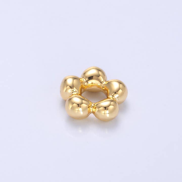 Aim Eternal - Wholesale Beads - 24K Gold Filled Minimalist Round Rhondelle Bead in Gold & Silver | B642
