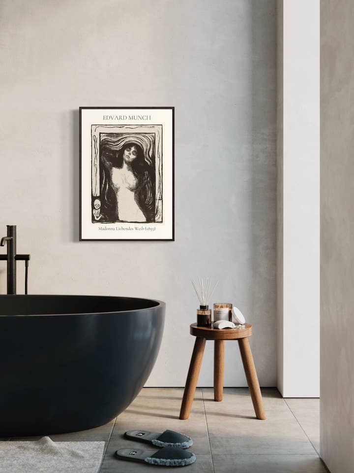 Edvard Munch, Madonna (1895) Fine Art Print. A4, A3, A2 Wall Art. Vintage Wall Art Print. Mothers Day gift. Line Art. Dark Academia for wholesale by Gabrielle Dalsan