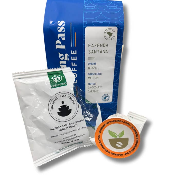 Compostable GreenPod (compatible with kcup) for wholesale by Boarding Pass Coffee