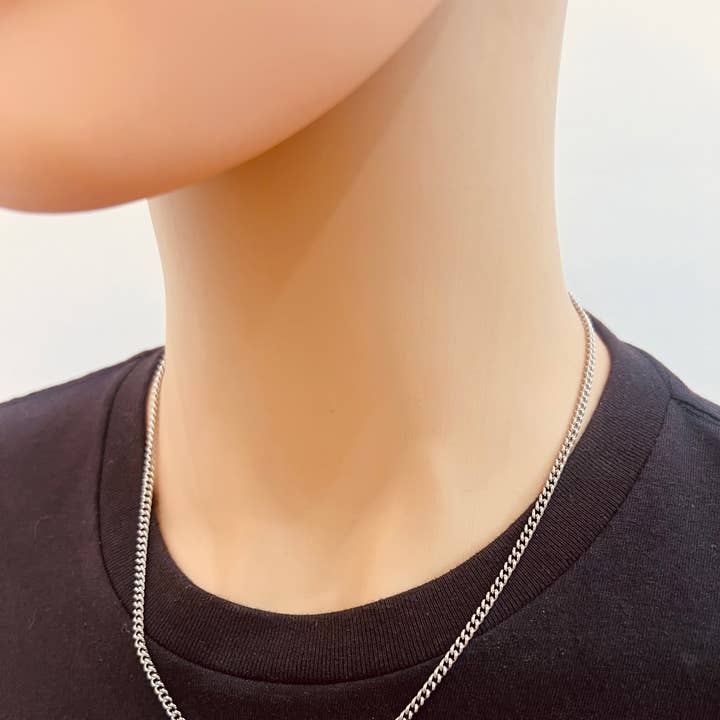 Haus of Monogram - Wholesale Link & chain necklace - Stainless Steel Curb Necklace | Sleek Unisex Chain0