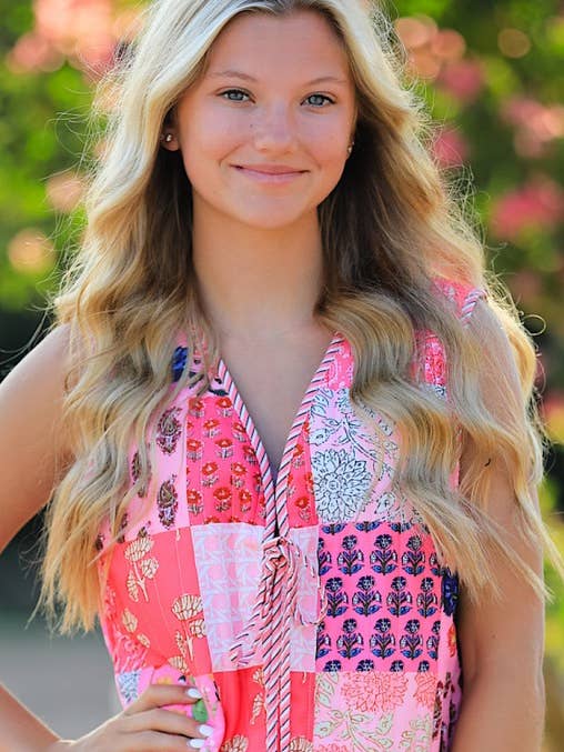 Vändbar tryckt och randig dunväst i bomull för wholesale av Miss Sparkling