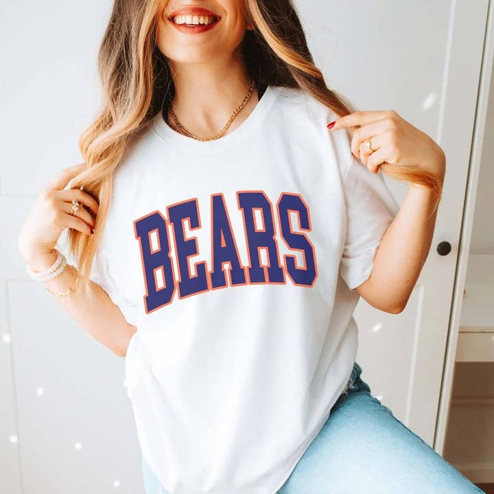 Bears Collegiate Letter Grossist Bella Grafisk T-shirt för wholesale av Limeberry Designs