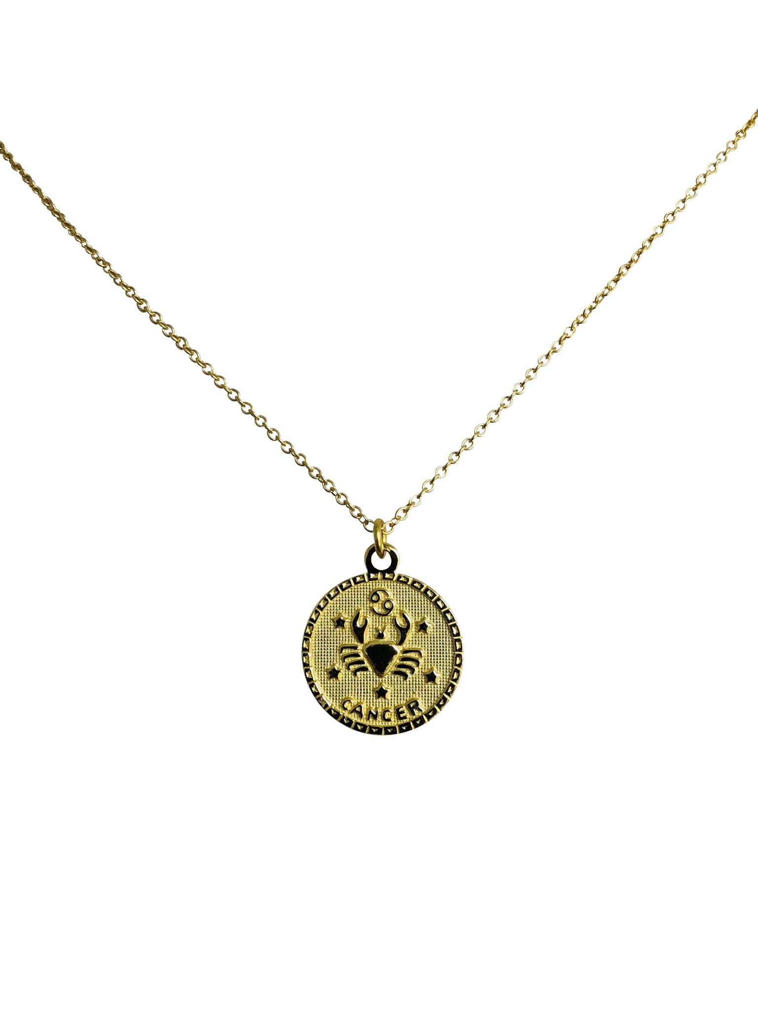Modern Opus – wholesale Pendant/charm necklace – Zodiac Sign Gold Plated Sterling Silver Necklace8
