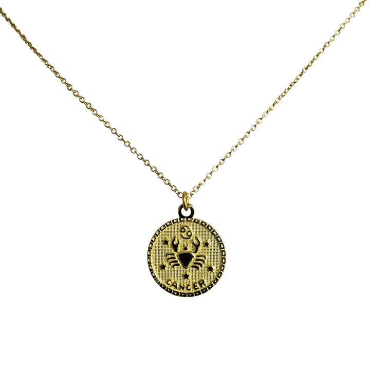 Modern Opus – wholesale Pendant/charm necklace – Zodiac Sign Gold Plated Sterling Silver Necklace8