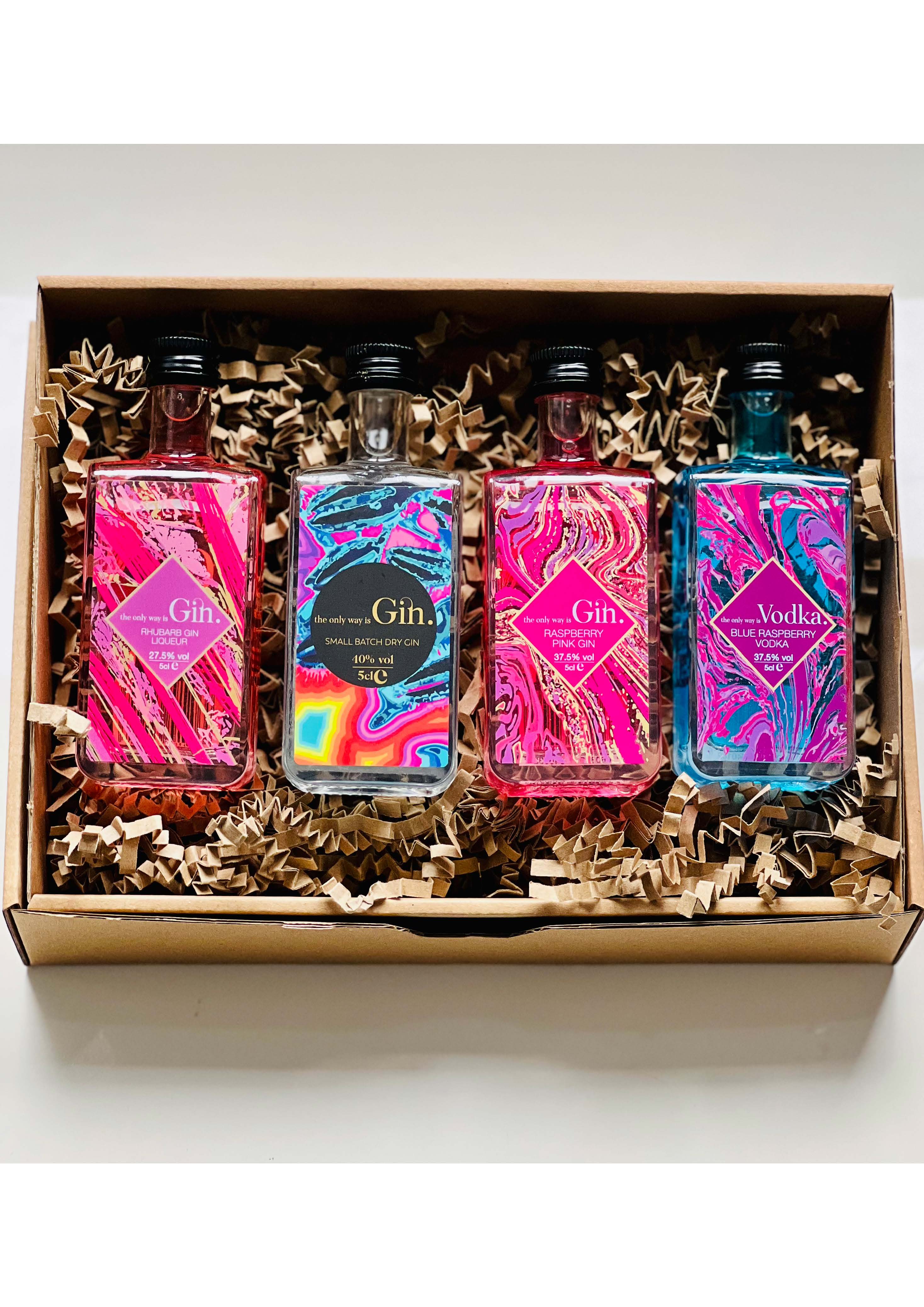 The Only Way Is Spirits – wholesale Food gift basket – Gin Lovers Gift Box | Luxury Gin Gift Set | Gin Miniatures