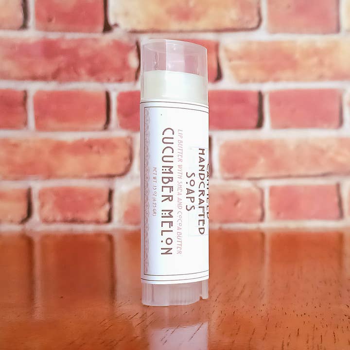 Lip balm with Shea & Cocoa Butter - Cucumber Melon for wholesale by Canfield Handcrafted Soaps