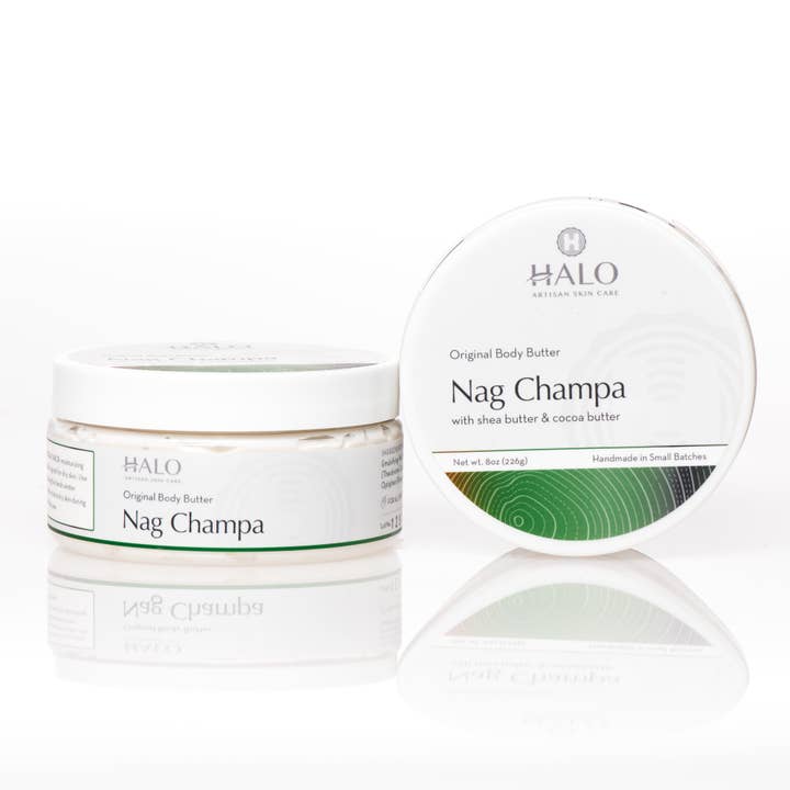 Nag Champa Body Butter for wholesale by Halo Artisan Skin Care