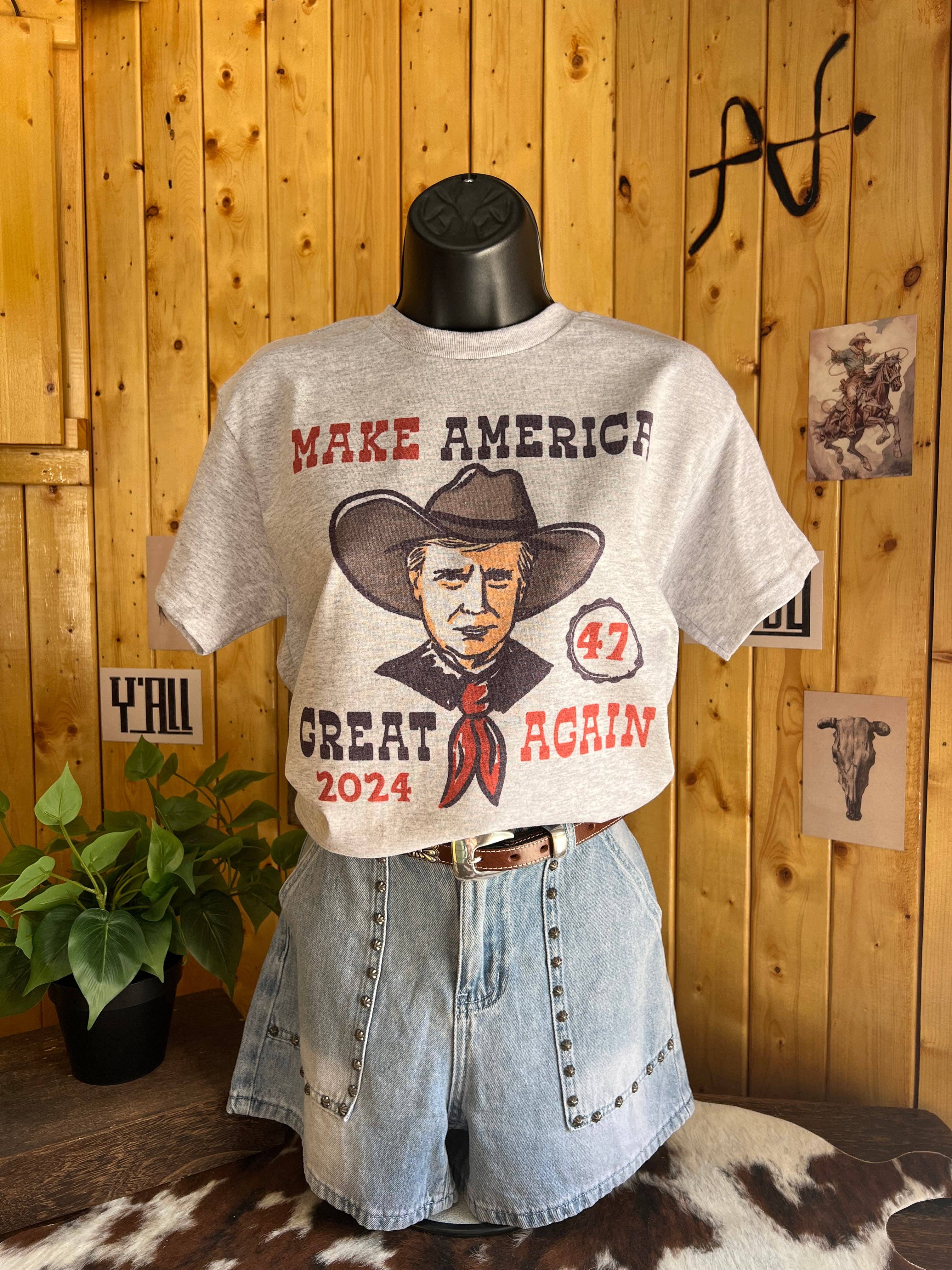 Lost Creek Boutique LLC - Vendita all'ingrosso Maglietta serigrafata - Donna - Maglietta Make America Great Again4