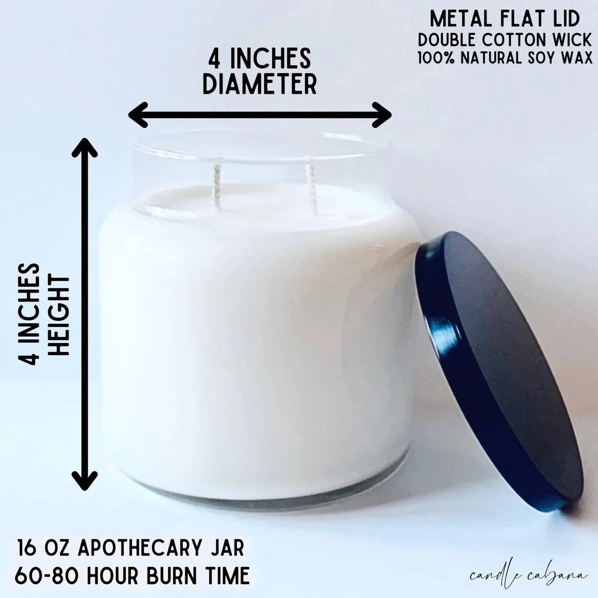 Candle Cabana - Venta al por mayor Velas en tarros - IVF Got This - Vela de soja natural - Vegana2