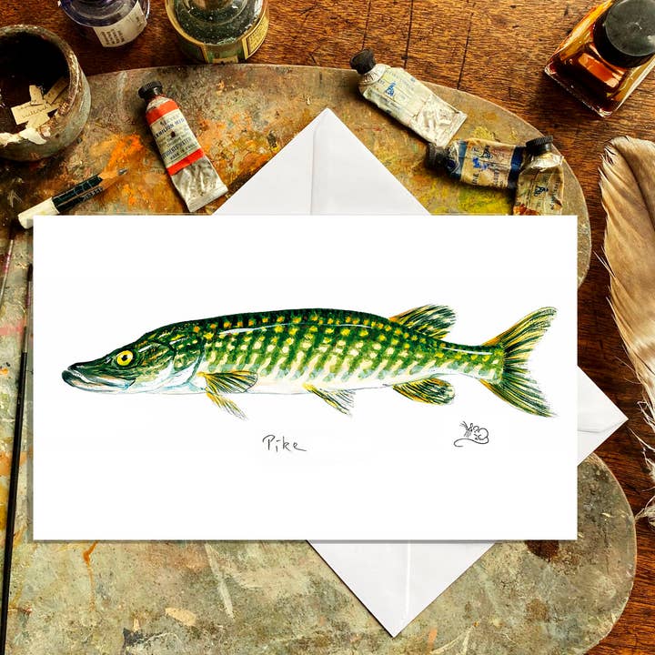 Cartão Pike Fish por atacado de Wildlife By Mouse
